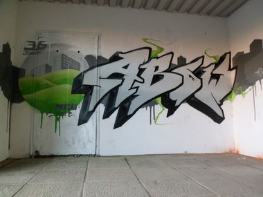 Graffiti Wall in Frankfurt (Oder) - Photo by Abow - abow, woba (2013)