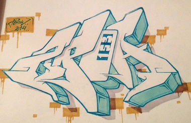 Graffiti Sketch - Photo by Abow - abow, woba, zpoa (2014)