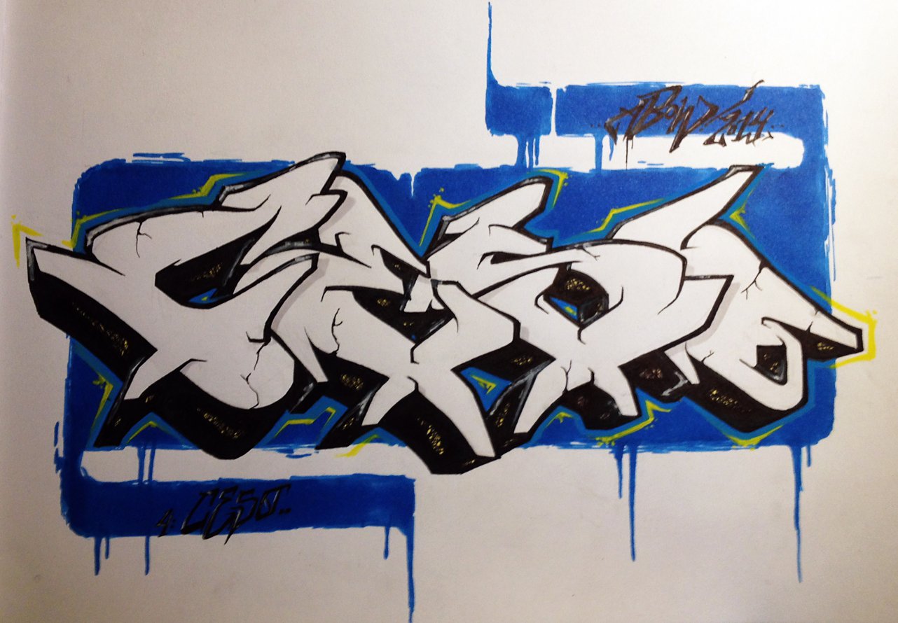Graffiti Sketch - Photo by Abow - abow, woba, ceso (2014)