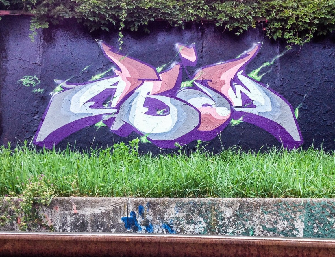 Graffiti Wall in Frankfurt (Oder) - Photo by Abow - Abow, woba (2014)