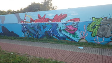 Graffiti Wall in Wohnort - Photo by Abur13 - Abur.13, Chemnitz, Aufbauost (2015)
