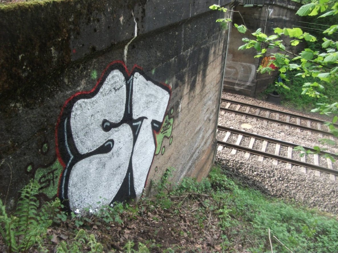 Graffiti Bombing in Landkreis Darmstadt-Dieburg - Photo by AcBa - trainline, st, bombing (2015)