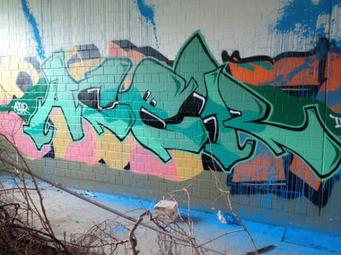 Graffiti Wall - Photo by AcE_One - ace, one, abandonned