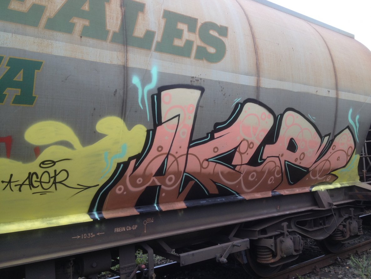 Graffiti Train - Photo by AcE_One - cargo, güter, ace