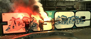 Graffiti Wall in Bilzen - Photo by Aces - Drughi, Aces, Pyro (2013)