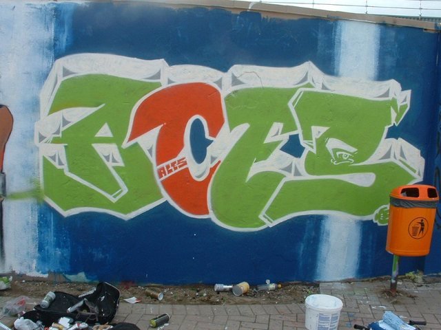 Graffiti Wall in Maaseik - Photo by Aces - Aces, Fuego (2011)