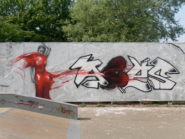 Graffiti Wall in Bilzen - Photo by Aces - Kray, Aces (2011)