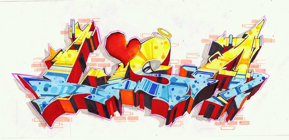 Graffiti Sketch - Photo by Aces - Lisa, Aces (2014)