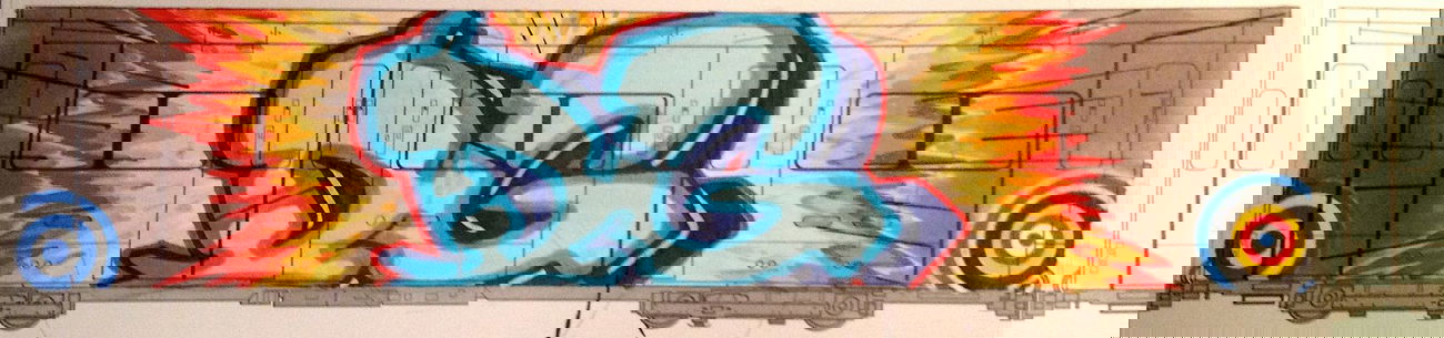 Graffiti Sketch - Photo by Aces - Train, DG, Drughi (2014)