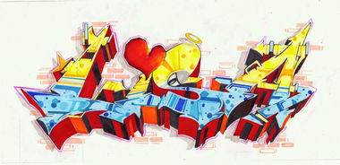 Graffiti Sketch - Photo by Aces - Lisa, Aces (2014)