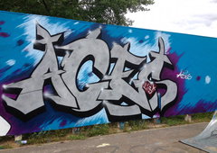 Graffiti Wall in Bilzen - Photo by Aces - Aces, Space (2014)
