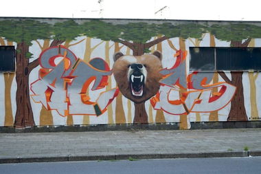 Graffiti Wall in Antwerp - Photo by Aces - Aces, back, to (2014)