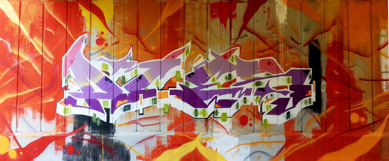 Graffiti Wall in Dilsen zavelstraat - Photo by Aces (2015)