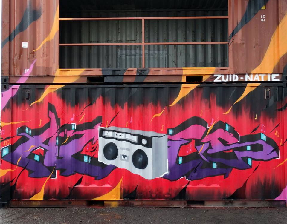 Graffiti Wall in Antwerpen rijkaai - Photo by Aces (2015)
