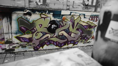 Graffiti Wall in Berlin - Photo by Achim - POLK, POLKA, MRB (2013)