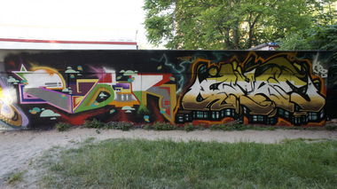 Graffiti Wall - Photo by Achim - cyber, oeke, jnf (2014)