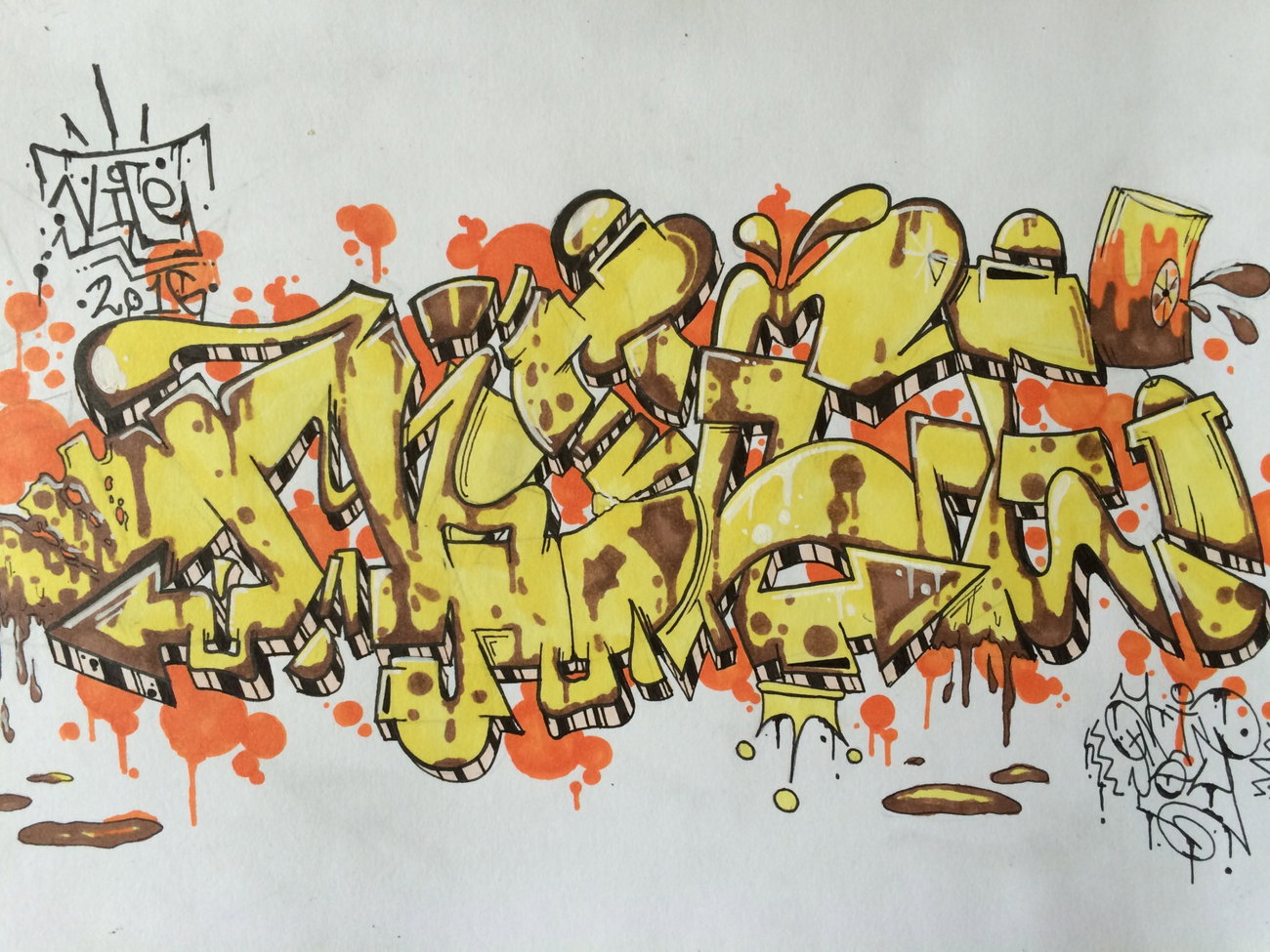 Graffiti Sketch in EINDHOVEN - Photo by Acidone - drippy, stickyicky, nicebattle (2016)