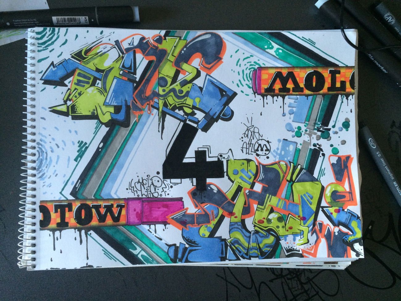 Graffiti Wall in EINDHOVEN - Photo by Acidone - acid, 14all, molotow (2016)