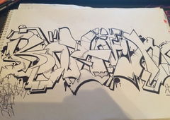 Graffiti Sketch in EINDHOVEN - Photo by Acidone - batman, acid, black&white (2016)