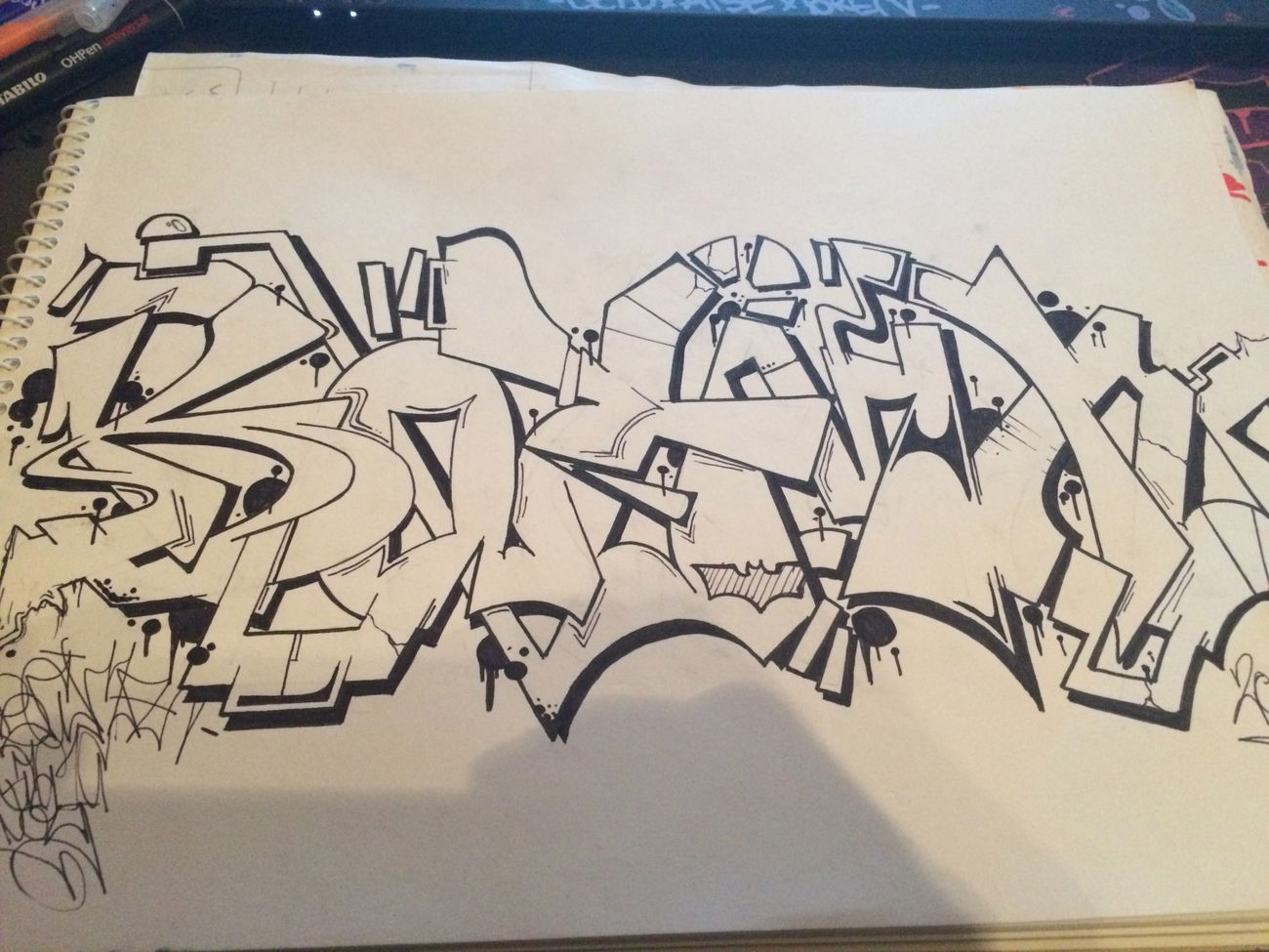 Graffiti Sketch in EINDHOVEN - Photo by Acidone - batman, acid, black&white (2016)