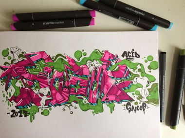 Graffiti Wall in EINDHOVEN - Photo by Acidone - acid, snoopy, snoop (2017)