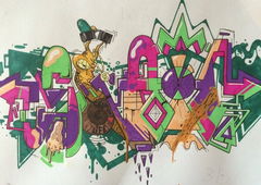 Graffiti Wall in EINDHOVEN - Photo by Acidone - acid, snail, sorryforsteppingonuguys (2016)