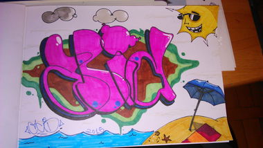 Graffiti Sketch - Photo by Acidone - summertime (2015)