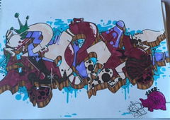 Graffiti in GALATI - Photo by Acidone - acid, grohgroh, porkbattle (2015)