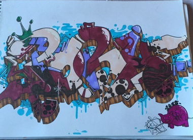 Graffiti in GALATI - Photo by Acidone - acid, grohgroh, porkbattle (2015)