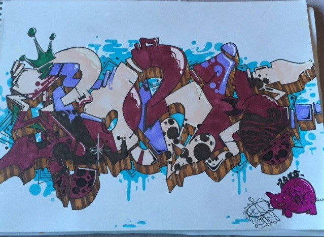 Graffiti in GALATI - Photo by Acidone - acid, grohgroh, porkbattle (2015)