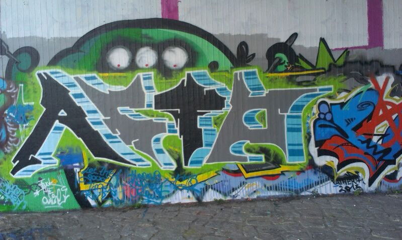 Graffiti Wall in Dresden - Photo by ActoNE - flutrinne, dresden