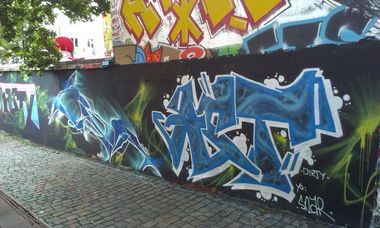 Graffiti Wall - Photo by ActoNE - dresden, scheune, act (2014)