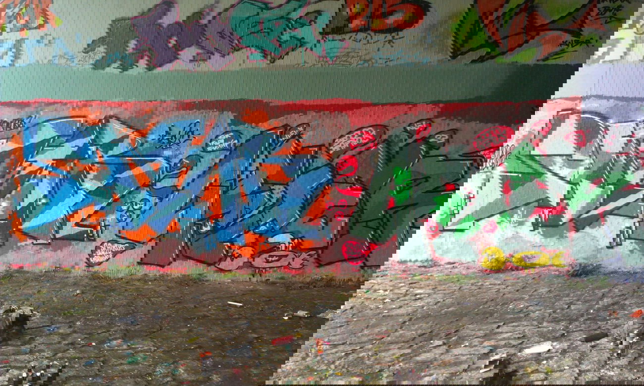 Graffiti Wall - Photo by ActoNE - dresden, flutrinne, acter (2014)