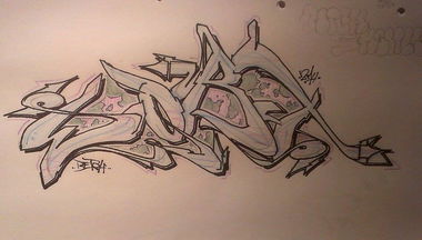 Graffiti Sketch - Photo by Addicted - Hamburg, Wort, sabber