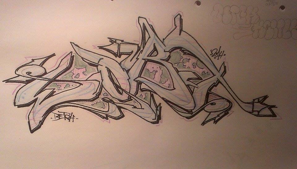 Graffiti Sketch - Photo by Addicted - Hamburg, Wort, sabber