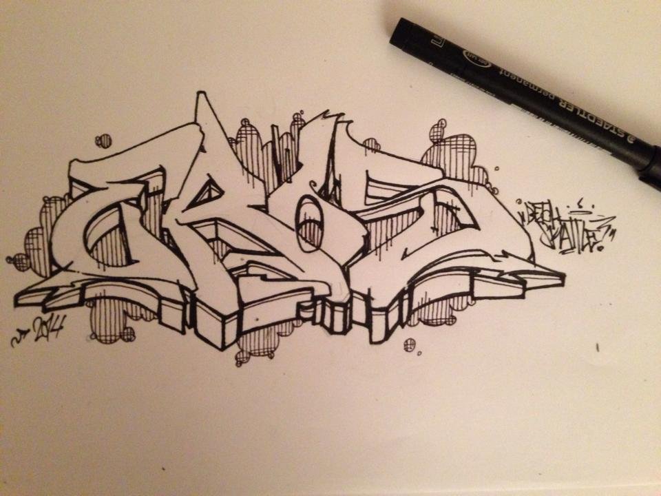 Graffiti Sketch - Photo by Addicted - Eros, Fehler, Betch