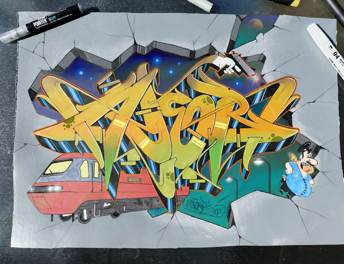 Graffiti Sketch - Photo by Aderone