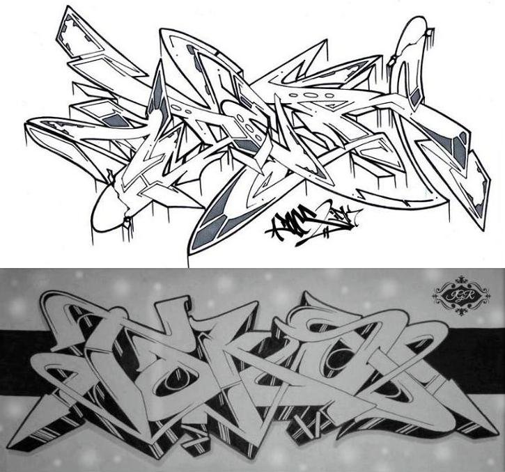 Graffiti Sketch - Photo by Aderone - Ader, one (2013)