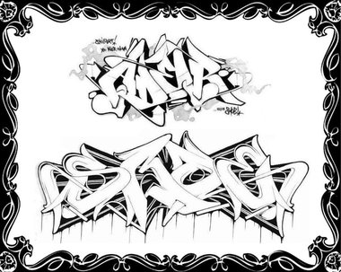 Graffiti Sketch - Photo by Aderone - Ader, one (2013)