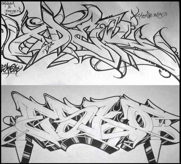 Graffiti Sketch - Photo by Aderone - Ader, one (2014)
