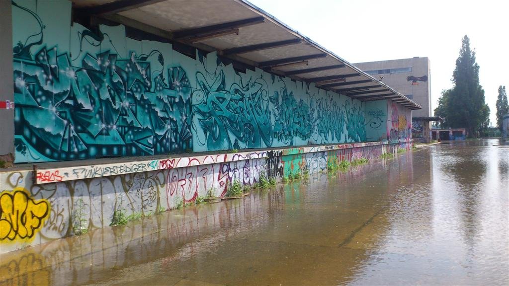 Graffiti Wall in Magdeburg - Photo by AerosolArena - EWA-Crew, Hamburg, Aerosol-Arena (2013)