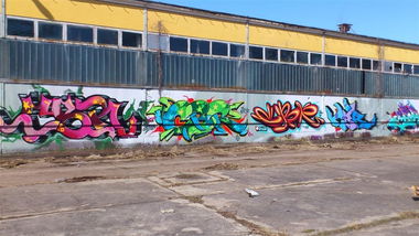 Graffiti Wall in Magdeburg - Photo by AerosolArena - CBR, Crew (2013)