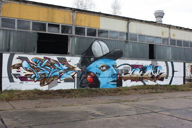 Graffiti Wall in Magdeburg - Photo by AerosolArena - SHYE, KIBE, BIRD (2012)
