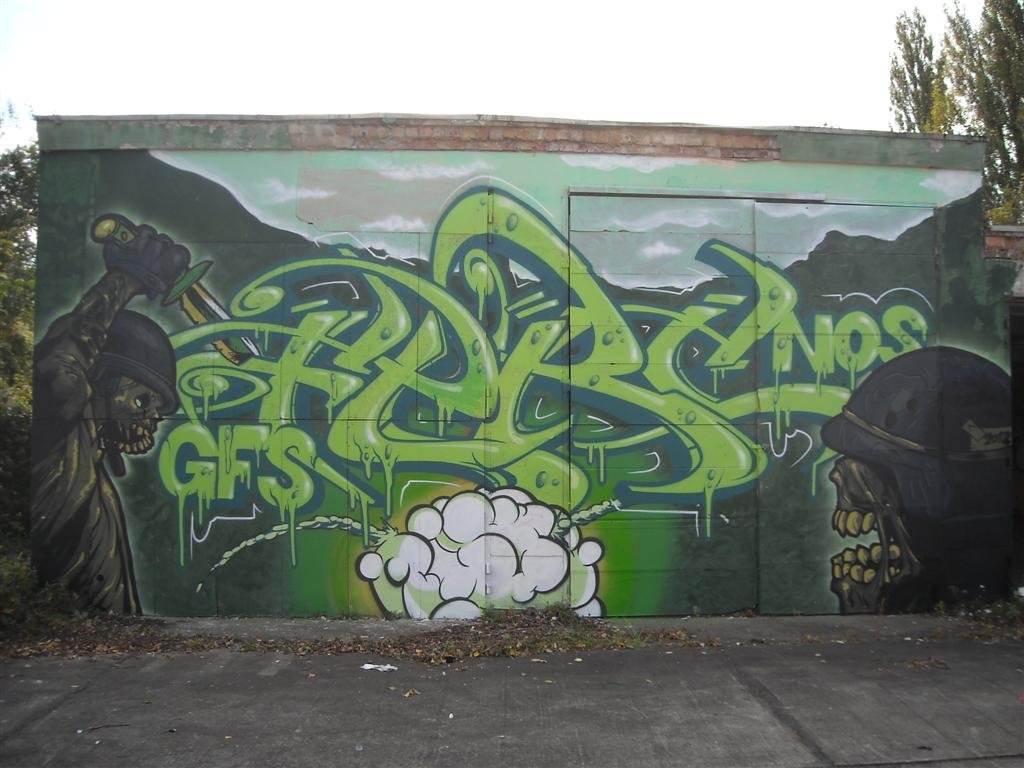 Graffiti Wall in Magdeburg - Photo by AerosolArena - GFS, NOS, FERC (2012)