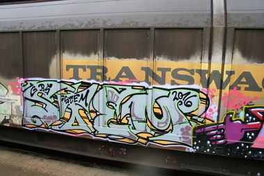 Graffiti Train - Photo by Aetherdog96 - Freight, Stem, GRS