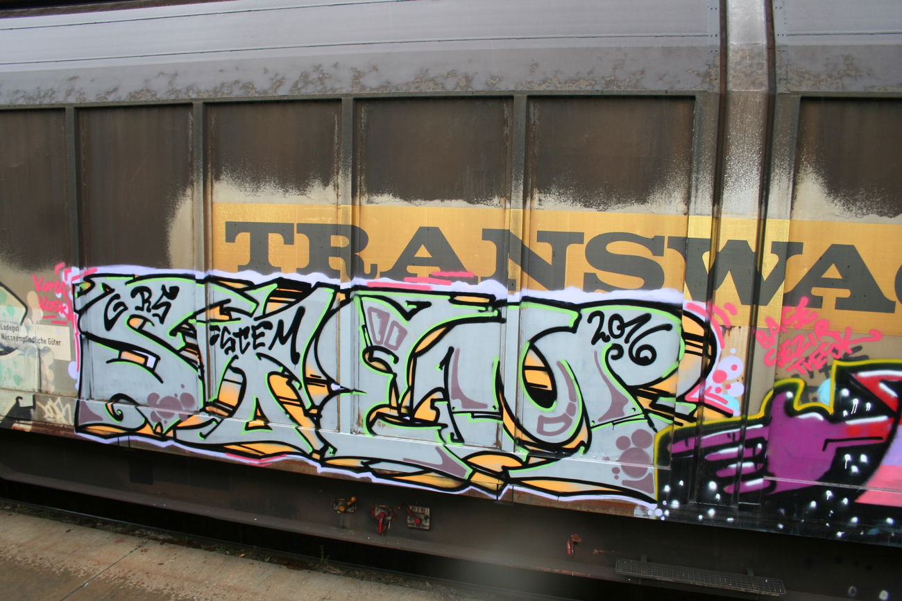 Graffiti Train - Photo by Aetherdog96 - Freight, Stem, GRS