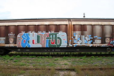 Graffiti Train - Photo by Aetherdog96 - Freight, Shem, Lapd