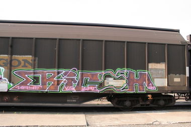 Graffiti Train - Photo by Aetherdog96 - Freight, Erich, Peg