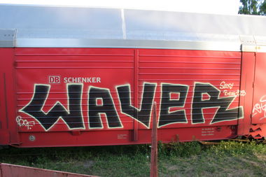 Graffiti Train - Photo by Aetherdog96 - Freight, Waver, Bof