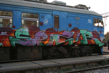 Graffiti Train - Photo by Aetherdog96 - Secir, Grs